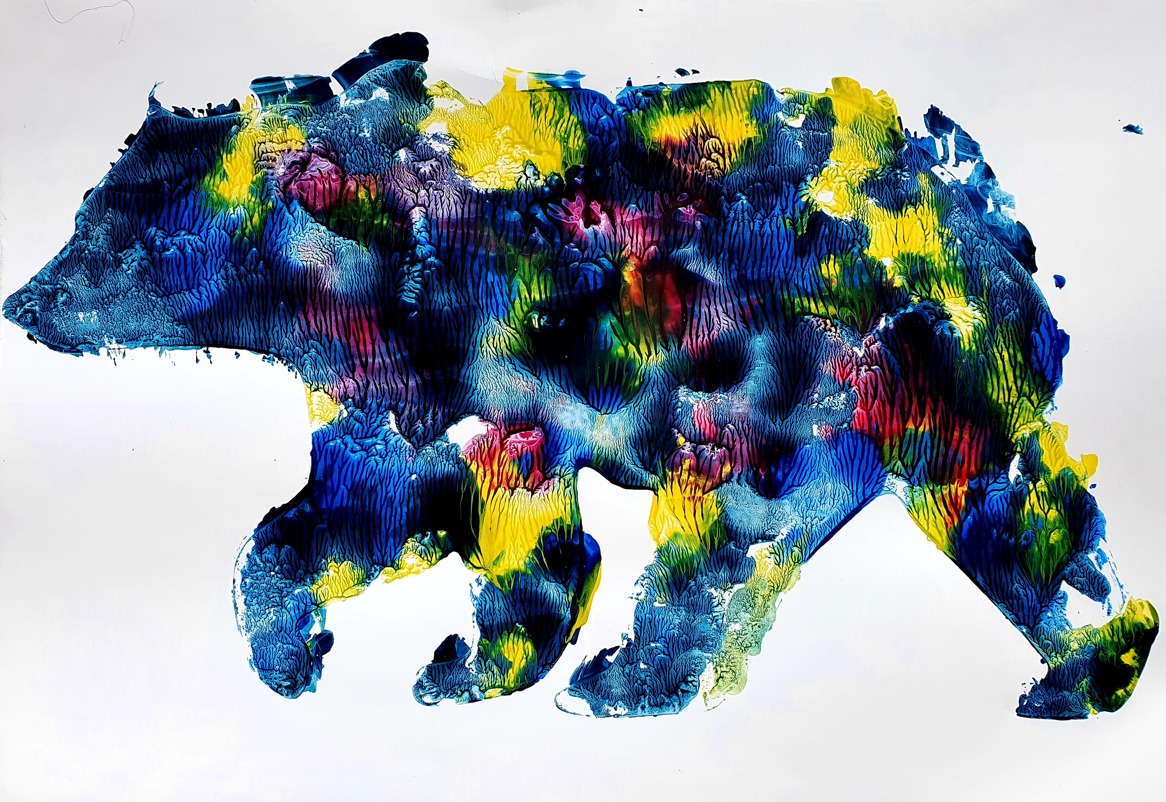 Kağıt Üzerine Akrilik Boya Callisto (Büyük Ayı) 70x100 cm 2023